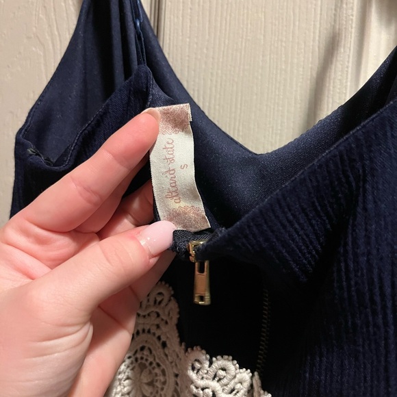 Altard State Navy Romper with lace detailing - Picture 2 of 5